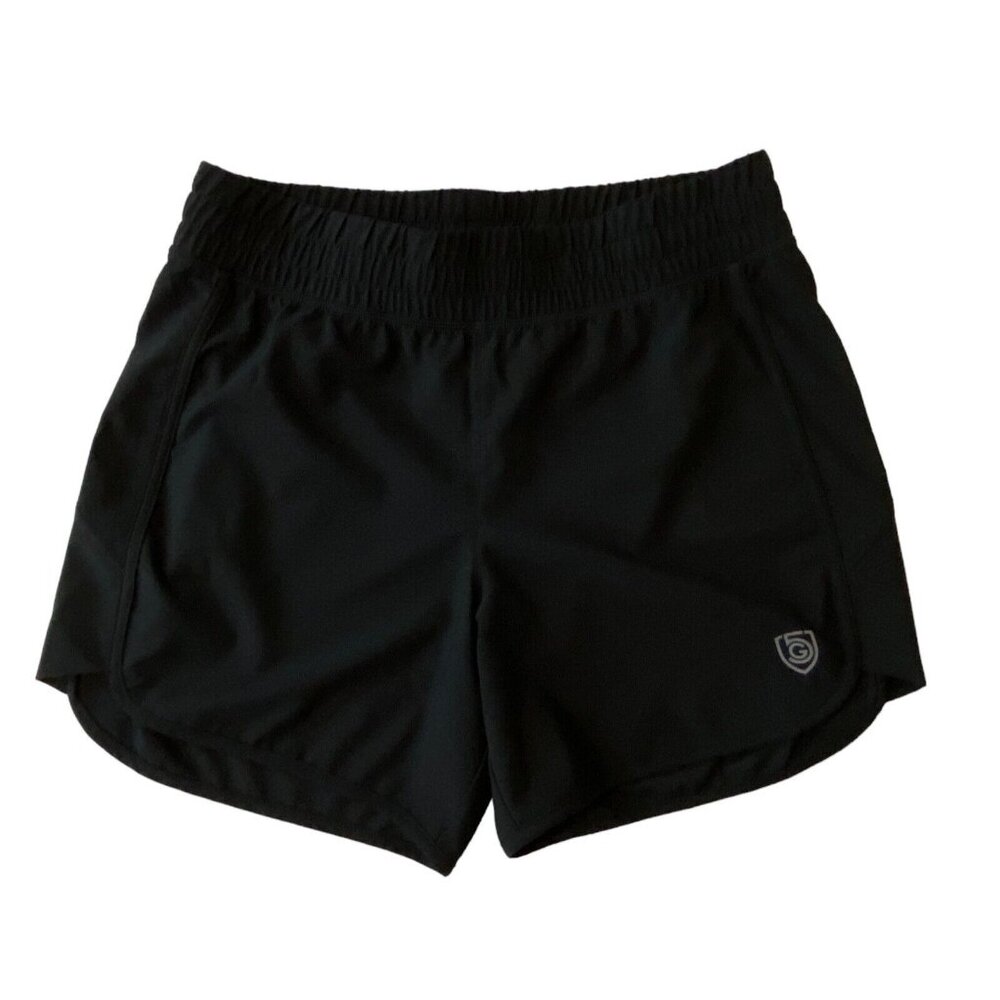 Goal Five Athletic Shorts Black Elastic Waist Drawstring Size M